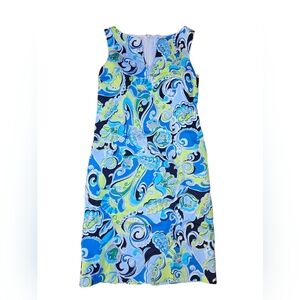 Chadwicks Bright Paisley Print Sleeveless Sheath Dress Size 4
